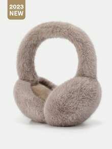 冬季新款仿兔毛耳罩，学生适用，女士护耳，防冻耳套，防风，可折叠 - 彩色 - 查看 10