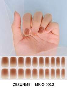 20 strisce per unghie in gel, adesivi per unghie in gel compatibili con qualsiasi luce UV, avvolgimenti per unghie di lunga durata, unghie adesive per donne facili da applicare e rimuovere