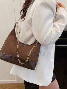 高品质简约百搭单肩手提包，复古水桶包，风格高级，2025秋冬新款 - 咖啡 - 查看 5