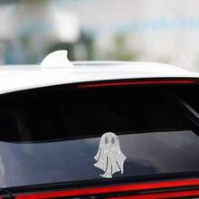 Glow-In-The-Dark Ghost Car Sticker, Shiny Sandblasted Reflective Decorative Sticker For Car Window/Body, Cute Creative Halloween Decoration For Electric Motorcycle