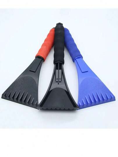 1pc Car/Home Snow Shovel, Winter Ice Scraper With Foam Grip, Convenient Portable Ice Breaking, Snow Removal, Dirt Cleaning Tool