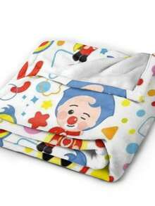 Plim Plim Anime Flannel Blanket For Girls Boys Anime Gifts Throw Blanket Cozy Plush Flannel Fleece Print Blankets Double-Layer Blanket Lightweight Fuzzy For Bed Decor - màu đen - Xem 5