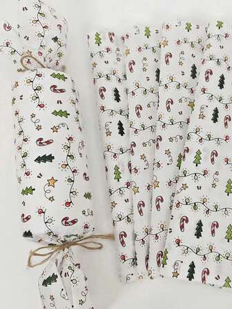 10/20/30pcs Christmas Light Pattern Thin Paper, Christmas Tree & Candy Star - 50cm X 35cm Handmade Wrapping Paper For Easy Protection, Gift Box Filling, Party Decorations - Durable Holiday Packaging With Festive Design, Best For Christmas