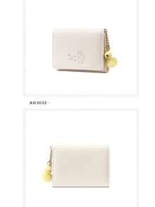 New Cat Bell Decor Small Wallet Women Short Purse PU Cute Trifold Credit Card Holder Coin Pouch For Women Money Wallet Mini Wallet Purse Wallet Cute Wallet Card Wallet Coin Wallet Wallet Keychain Lanyard