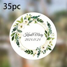 35 Stück personalisierte Hochzeit Dankeschön Aufkleber - 17 Stile, Gastgeschenk Aufkleber, Party Gastgeschenk Etiketten, Süßigkeitenverpackung Aufkleber, Hochzeit Umschlag Siegel - Einfach zu verwenden, wasserfest, personalisierter Schmuck, personalisierte Geschenke, personalisierte Hochzeit, angepasste Aufkleber, Heim Erfrischung, Weihnachtsdekoration, für Einweihungsparty