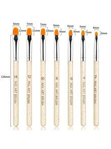 Zestaw 7 pędzelków do zdobienia paznokci żelem UV, odpowiedni do przedłużania żelu, profesjonalne pędzelki do zdobienia paznokci żelem UV z podwójnym zakończeniem, do akrylowych płytek paznokci i malowania (rozmiar: 2/4/6/8/10/12/14), artykuły do zdobienia paznokci, sprzedawca akcesoriów do zdobienia paznokci, zdobienie paznokci, prezent dla kobiet, pędzelek do malowania paznokci - Wielokolorowe - Zobacz 4