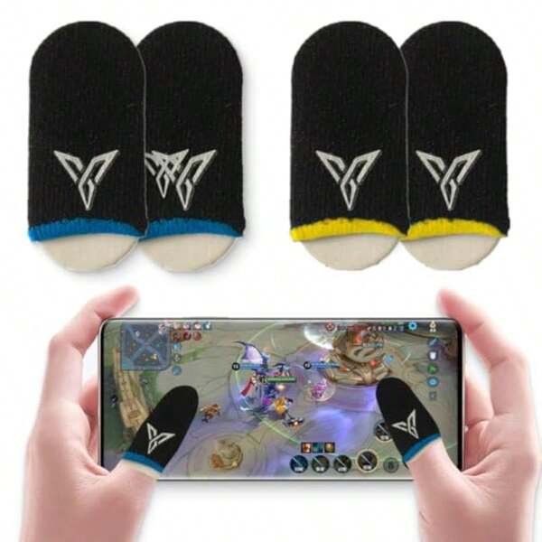 Set Of 4 Gaming Finger Sleeves Sweatproof Finger Gloves For Mobile Games Such As  And Touchscreen Games Breathable Finger Caps For And Elastic Fit