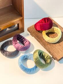 سوار مخملي لفصل الخريف/الشتاء، مصنوع من مواد قماشية ومطاطية، متعدد الأنماط والألوان، مناسب للنساء للارتداء اليومي والتنسيق، هدية رائعة