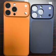 Compatible With IPhone 13/14/15/16 Pro/ProMax Film. Designed With A Special Backing Film For Instant Conversion To 17 Pro And 17 ProMax Models, Providing Instant Conversion, Strong Protection, Easy Adhesion, Non-Full Coverage, Lightweight Texture, Scratch-Resistant And Wear-Resistant. - Orange - View 7