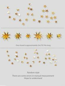 Decoraciones de fiesta doradas Guirnalda de estrellas 2026 Decoración de Año Nuevo Borlas Estrellas doradas 3D Pancartas colgantes de papel metalizado Suministros de fiesta Adecuado para cumpleaños, bodas, baby showers, despedidas de soltera, fiestas festivas