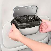 Multifunctional Car Trash Can, ABS Material Won't Deform, Fits 99% Of Vehicles, Dry & Wet Use, Space-Saving, No Damage Installation, Self-Organizing, Travel Essential, Minimalist Garbage Can, Modern Car Decor, Sturdy Car Storage Container, Portable Trash Holder, For Car Owners, Home & Auto Organizer - Multicolor - View 4