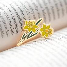 Birth Month Flower Enamel Pin - Elegant Brooch For Women's Accessories - Unique Birthday Or Mother's Day Gift - Perfect For Wedding Suits & Dresses - Floral Lapel Pin - Ideal Flower Lover's{Inchsize_nameinch:InchCaseof1inch,Inchcolor_nameinch:InchYellowinch} - 黃色 - 查看 6
