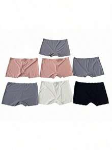 Faja Bóxer de Cintura Alta Acanalada Sin Costuras (Seamless) | Pack Individual | Efecto Vientre Plano y Control Suave | Transpirable y Confort Total para Uso Diario | Lencería de Soporte Invisible. - Multicolor XL/XXL - Ver 1