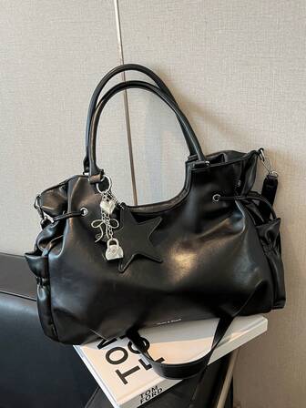 Fashionable Niche Women's Handbag, New Commuter Vintage Large Capacity Shoulder Tote Bag