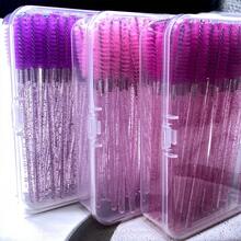 Mollie Lipper 50 Buah Kuas Bulu Mata Kristal dengan Kotak Penyimpanan, Set Perjalanan, Alat Ekstensi Bulu Mata, Makeup - MultiWarna - View 2