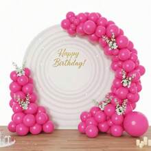 117 Pieces (1 Set) Of Rose Red Party Decoration Balloons Of Different Sizes, Balloon Garland Arch Set, Unique Exploding Star Shaped Balloons, DIY Balloon Tree, Balloon Arch, Birthday, Wedding, Valentine's Day, Holiday Party Decoration, Christmas And New Year Decoration, Wedding Balloon Bouquet, Balloon Set - Multicolor - View 5