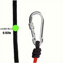 10m/393.7in High-Quality Red Fishing Line, 4mm Thick, Polyester, With Carabiner, Suitable For Boat Owners And Fishermen, High Strength For Boating And Fishing, Ideal For Outdoor Boats And Fixed Equipment, Multi-Purpose Boat Line | Vibrant Red Line | High-Quality Rope, Portable Boat Line, Universal Boat Line, Versatile For Boating And Fishing