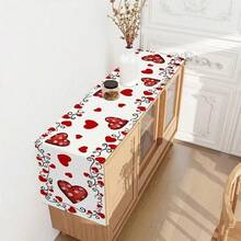 1 Piece Valentine's Day Heart Table Runner, Wrapped Love Branches Design, Durable Home Kitchen Essentials, Perfect For Dining Table, Indoor/Outdoor Party Decorations. - Nhiều màu - Xem 7