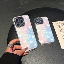 CLEAR  CASE Butterflies And A Goodnight Wish With StarsCompatible With  11 To  17 Models The Cases Lens Protection Function Ensures The Camera Remains Undamaged During Shooting  Guaranteeing Image Quality - Clear - View 6