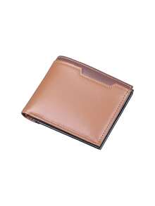 1pc Men's Fashionable, Simple And Multifunctional Leather Armor, Integrated Wallet, Card And Bag. Simple And Stylish, Best Gift For Boys On Christmas, Solid Color PU Leather - Multicolor - View 11