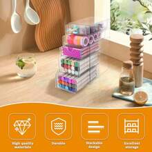 5 Tier Acrylic Drawer Organizer Stackable Makeup Hair Accessories Organizer With 5 Sliding Drawers Clear Desk Organizer Drawers Makeup Organizer Holder Box For Cosmetic Jewelry Pen Stationery - trong suốt - Xem 4