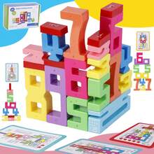 Math Number Blocks 1-10, STEM Stacking Toys With 30 Challenges, Learning Games Educational Toy Gift For Kids Ages 3-6
