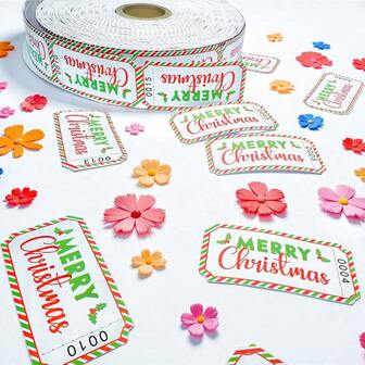 1000pcs Christmas Event Single-Roll Raffle Tickets, Single-Roll Carnival Party Tickets, Suitable For Christmas Parties, Classroom Party Raffles, School Carnivals, Class Rewards, Family Games, Amusement Parks, Admission Tickets, Autumn Carnivals, Ticket Prizes, Fundraising Ticket Prizes (1000 Pieces)
