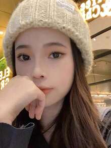 1pc Beanie Hat - Cable Knit, Cold-Proof, Warm, Versatile Solid Color Knitted Hat For Women, Loose Fit, Autumn/Winter, Green, Fashionable - Nhiều màu - Xem 4