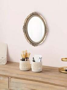 Chic Tasseled Storage Basket For Home Office And Living Room - Minimalist Retro Desk Organizer And Cosmetic/Makeup Storage, Pen Holder, Jewelry And Small Item Organizer, Woven Indoor Decorative Basket For Tidy Spaces, Multipurpose Utility For Vanity, Study Desk, Craft Room, And Gift Ideas For Spring Festival, Lightweight Design, Soft-Tone Decor, Versatile Storage Solution For Office Supplies, Accessories, And Personal Care Products - Multicolor - View 7