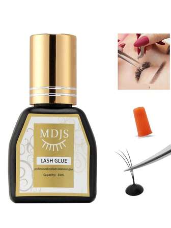 1pc Professional Eyelash Extension Glue - Forabeli 10 Ml / 1 Sec Dry Time / Hold - 7 Weeks / Maximum Bond / Black Adhesive Latex Free For Semi-Permanent Extensions / Professional Eyelash Supplies (For Professionals And Salons Only, Personal Use Prohibited)