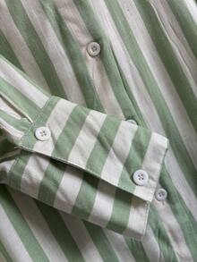 Striped Shirt - Light Green - View 3
