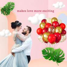 30pcs Red & Gold Balloon Set, 10inch Latex Balloons, Suitable For Birthday Party, Wedding, Anniversary, Graduation, Bridal Shower, Theme Party, Various Event Decoration, Indoor & Outdoor Decor - Multicolor - View 6