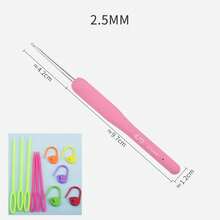 9pcs Crochet Hook Set With Storage Box, Soft Handle Crochet Hooks Set, Knitting Tools DIY Yarn Craft Supplies (Assorted Color Knitting Needles & Stitch Markers)