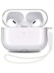 Husă de protecție compatibilă Pro 3 cu șnur 2025, husă de protecție moale, transparentă, rezistentă la șocuri pentru Pro a 3-a generație, potrivită pentru Air Pro a 3-a generație, șnur inclus, nu include căști sau husă, cadou pentru prieteni, Halloween, Crăciun, iubit/iubită