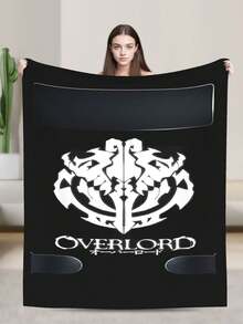 Overlord Albedo Anime Flannel Blanket For Girls Boys Anime Gifts Throw Blanket Cozy Plush Flannel Fleece Print Blankets Double-Layer Blanket Lightweight Fuzzy For Bed Decor - Black - View 1