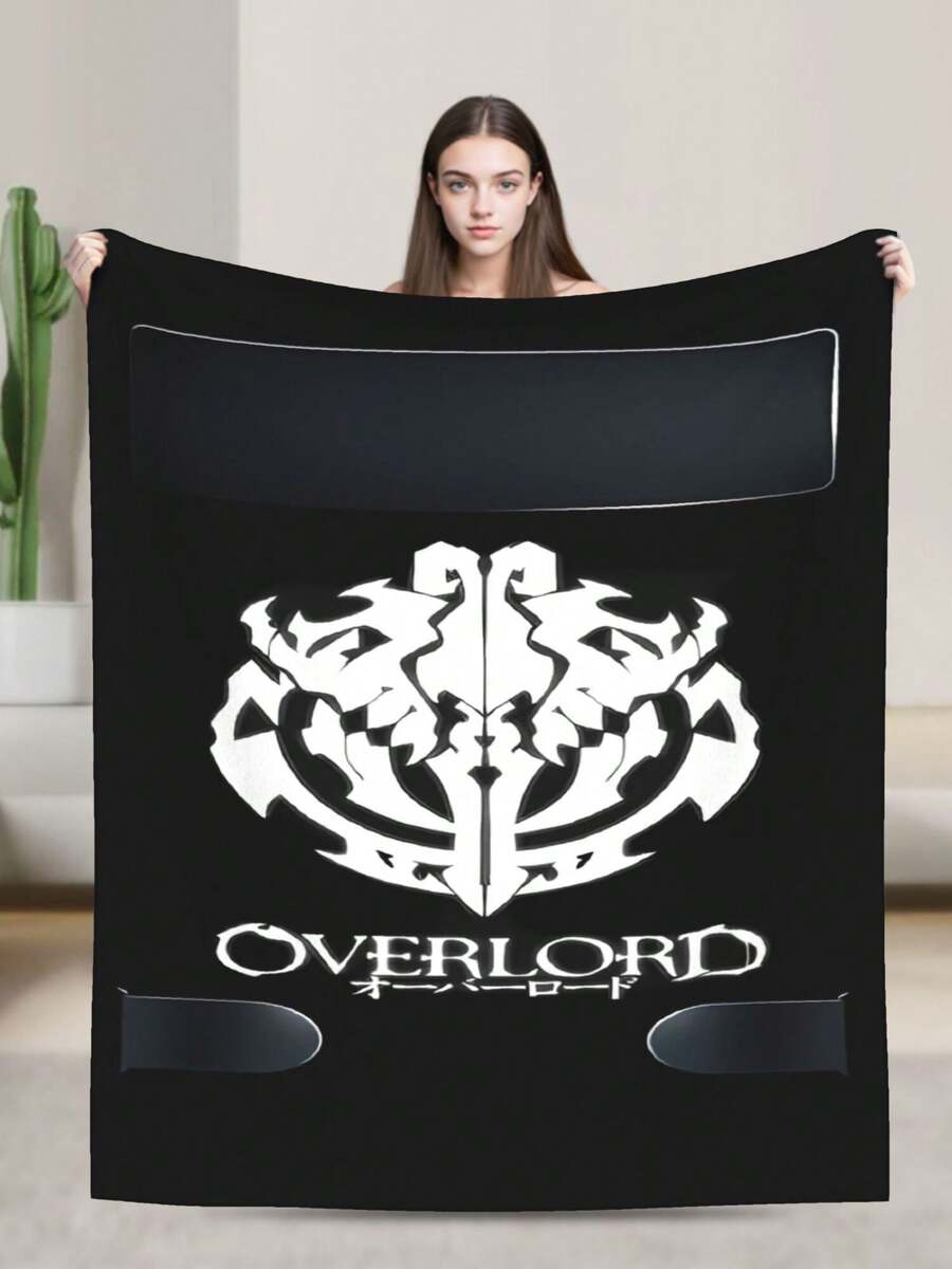 Overlord Albedo Anime Flannel Blanket For Girls Boys Anime Gifts Throw Blanket Cozy Plush Flannel Fleece Print Blankets Double-Layer Blanket Lightweight Fuzzy For Bed Decor - Black - View 1