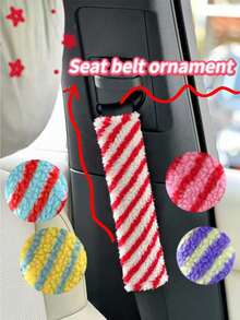 2pcs Car Seat Belt Shoulder Pads, Dopamine Lamb Wool Protective Covers, Car Decor Accessories