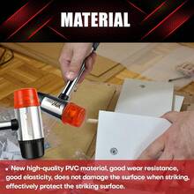 YIYITOOLS - Mazo suave de doble cara, martillo, joyería, madera, instalación de suelos, soplado antichispas y de plástico, 35 mm, rojo y negro - Doble cara - Ver 7