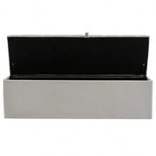 141*41.5*47cm (L**H) Linen, Padded Bench, Upholstered Seat, Bedside Stool, Storage Bench, Light Gray - 1 - View 2