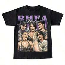 WWE Pro Wrestling Rhea Ripley Vintage Unisex T-Shirt - Black 27 - View 8