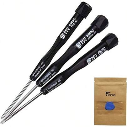 Set Of 3  Screwdrivers PH0 PH00 PH000 With Antislip Plastic Handle - Great Mobile Phone Laptop PC