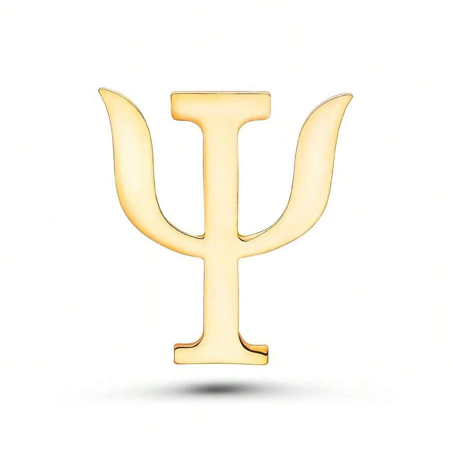 Dr's Gift Psychology Psi Sym.Bol Enamel Gold Brooch Psychology Greek Letter Lapel Pin Backpack Hat Badge Jewelry Gift For Psychologists, Psychiatrist, Therapists, Students{Inchcolor_nameinch:Inchcinch} - c - 查看 1