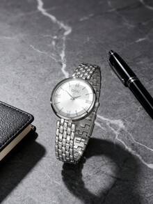 1pc Fashionable Simple And Classic Ladies' Quartz Watch Bracelet For Daily Life As A Gift For Students Returning To School