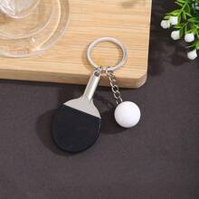 Mini Simple Design Simulation Ping Pong Racket Set Keychain Ins Fashion  Bag Pendant Toy - E - Xem 5