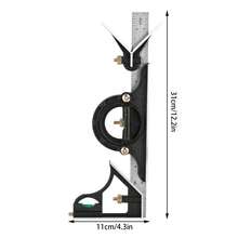 Regla de Ángulo de Acero Inoxidable 0-180° - Herramienta de Medición con Transportador 0.01. Acero Inoxidable, No Se Oxida, Vida Útil Larga. Escala Grabada por Máquina Precisa, Léctura Clara - Multicolor - Ver 2