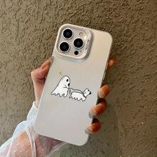 Funda de Teléfono Antideslizante con Patrón de Halloween y Cachorro, Duradera y a la Moda, Compatible con iPhone 15/Plus/Pro/Pro Max, 14/Plus/Pro/Pro Max, 13/Pro/Pro Max, 12/Pro/Pro Max, 11/Pro/Pro Max - Mezcla de colores - Ver 1