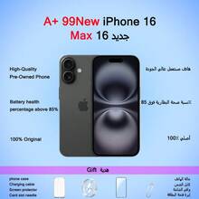 A+ Begagnad Apple iPhone 16, Originalprodukt, Som nyskick (99 % ny); Mobiltelefon, Telefon, Mobiltelefoner, iPhone, Presentfilmskal - Svart - Visa 9