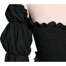 Medieval Renaissance Costume Dress Regency Dresses Women Victorian - Large / X-large + Black - View 4