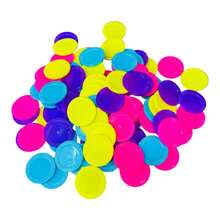 PAQUETE DE FICHAS DE COLORES C/80 PZS - Rosa - Ver 2