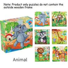 1 Set Of 6pcs Animal World Farm Animal Puzzle Toys, Educational Jigsaw Puzzles, Bring Intelligence Development And Happiness - Multicolor - View 10